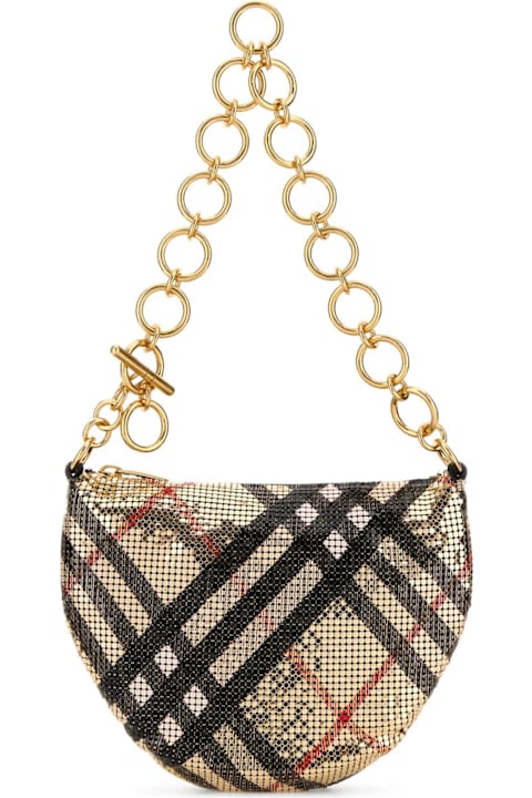 أدوات منزلية Burberry Printed Metal Knit Shoulder Bag