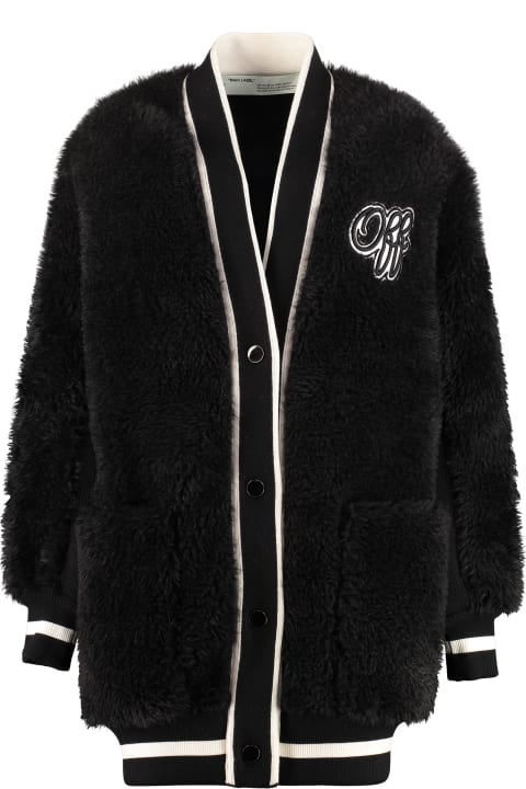 Off-White for Women Off-White Faux Fur Cardigan