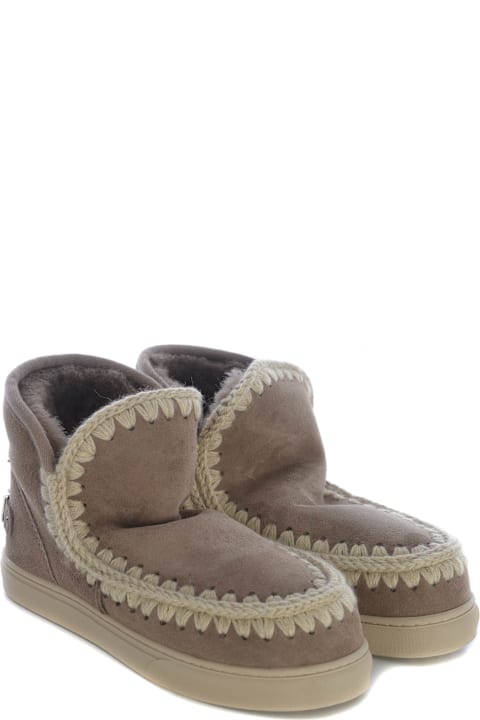 Fashion for Women Mou Boots Mou "sneakers Metal Logo" Made In Suede