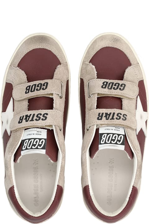 Homeware Golden Goose Golden Goose Kids Old School Burgundy Sneakers
