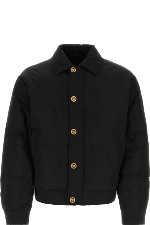 Versace Coats & Jackets for Men Versace Black Nylon Down Jacket