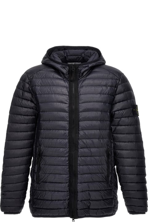 Stone Island for Men Stone Island Down Jacket With Side Logo Patch