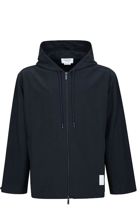Thom Browne for Men Thom Browne Drawstring Hooded Jacket