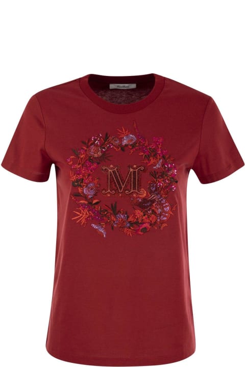 Max Mara Topwear for Women Max Mara Logo Embellished Crewneck T-shirt