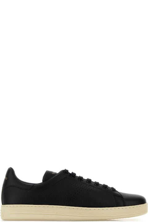 Homeware Tom Ford Black Leather Warwick Sneakers