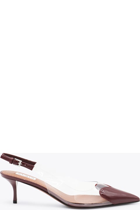 Alaia Dark Red And Trasparent Pumps