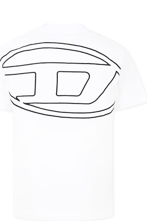 Homeware Diesel White T-shirt For Boy With Logo