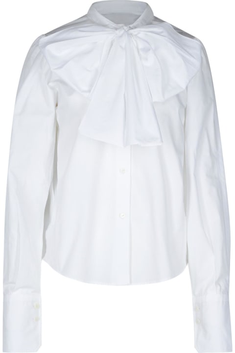 Homeware Patou 'ascot' White Cotton Blouse