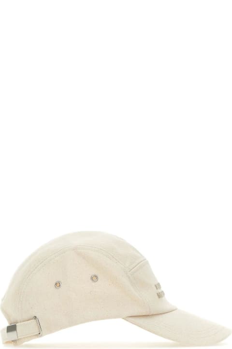 Hats for Women Isabel Marant Malange Ivory Cotton Tedji Baseball Cap