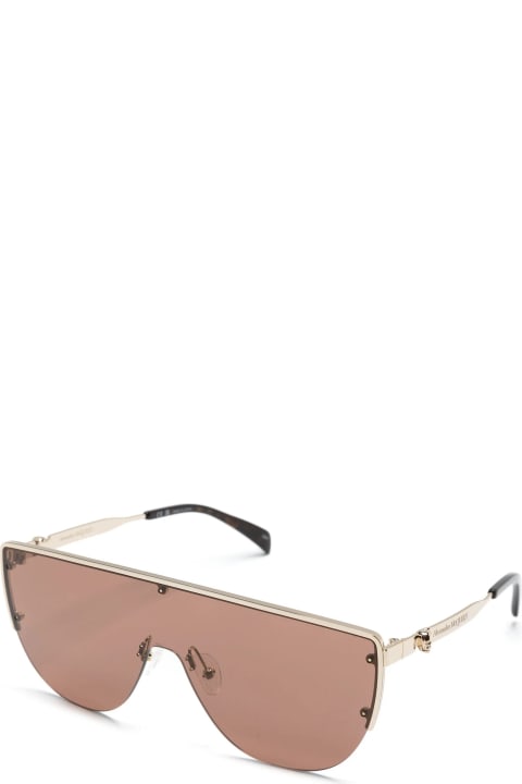 Accessories for Men Alexander McQueen Eyewear Skull Sunglasses In Gold