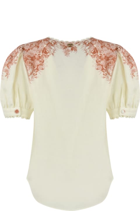 TwinSet for Women TwinSet Linen Blouse With Floral Print