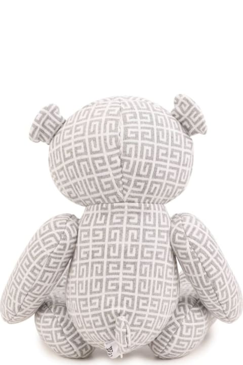 Givenchyのベビーガールズ Givenchy Givenchy Peluche Teddy Bear Bianco In Misto Cotone E Cashmere Baby