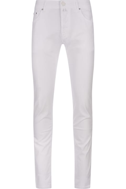 Pants for Men Jacob Cohen White Nick Slim Trousers