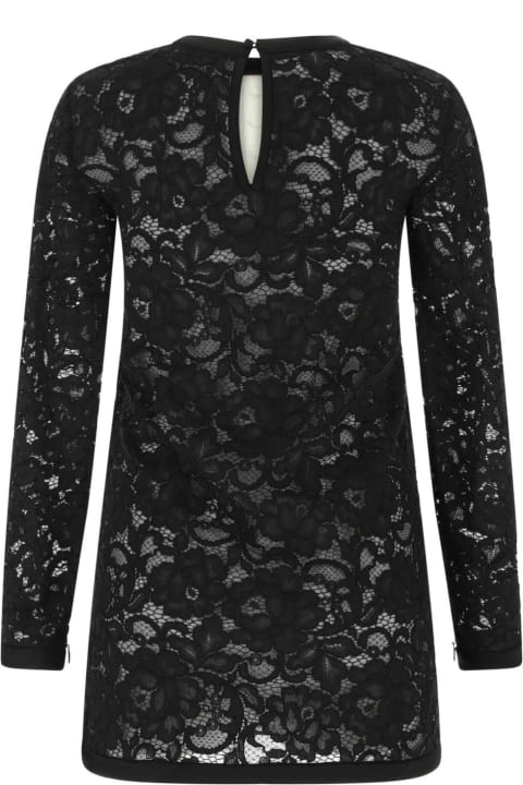 Saint Laurent Clothing for Women Saint Laurent Black Lace Mini Dress