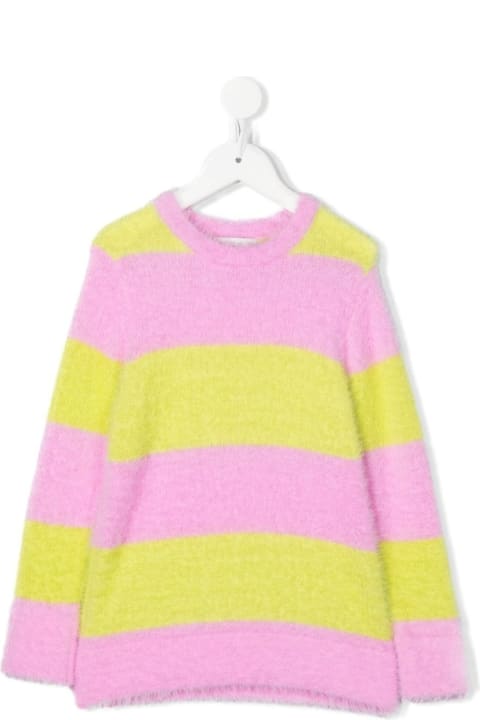 Kids Pink And Yellow Striped Sweater
