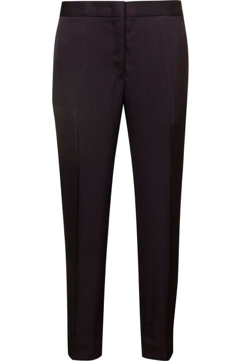 Jil Sander Pants & Shorts for Women Jil Sander Black Slightly Cropped Tailored Pants In Viscose Woman
