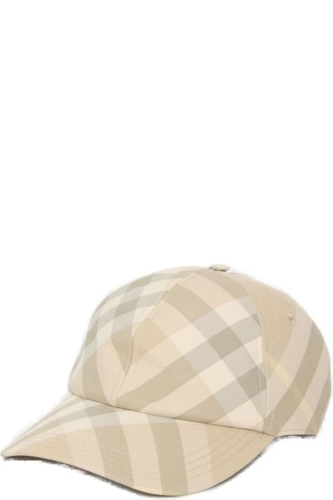 Hats for Women Burberry Checked Baseball Hat