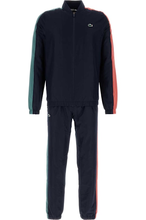 Fleeces & Tracksuits for Men Lacoste Navy Blue Polyester Tracksuit