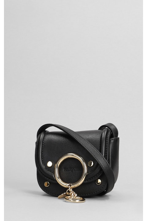 See by Chloé for Women See by Chloé Mara Small Shoulder Bag In Black Leather