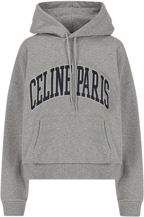 Fashion for Women Celine Logo Printed Drawstring Hoodie