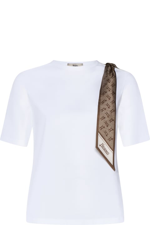 Herno for Women Herno Scarf-detail Cotton T-shirt