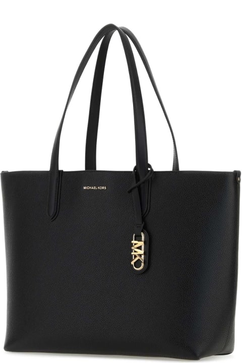 Michael Kors Totes for Women Michael Kors Black Leather Extra-large Eliza Shopping Bag