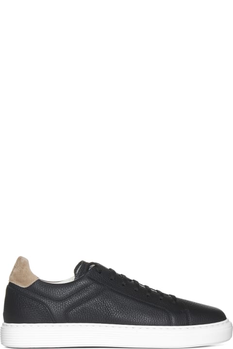 Brunello Cucinelli Shoes for Men Brunello Cucinelli Logo Leather Sneakers