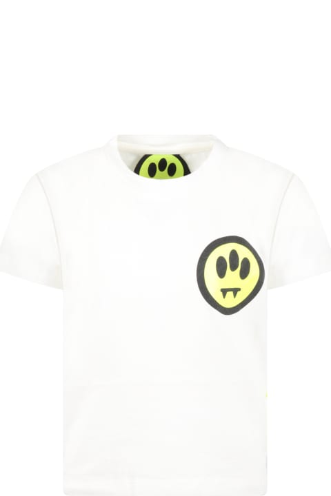 Barrow Kids Barrow White T-shirt For Boy With Logo