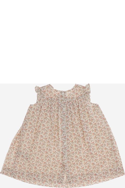 Bonpointのベビーガールズ Bonpoint Cotton Dress With Floral Pattern