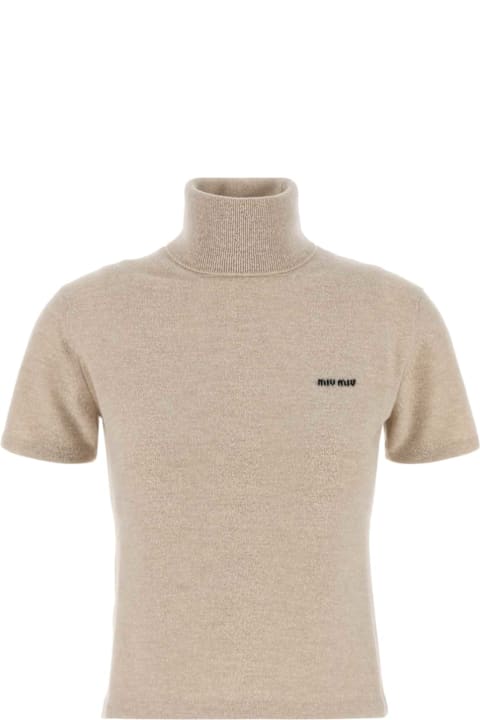 Miu Miu for Kids Miu Miu Sand Cashmere Sweater