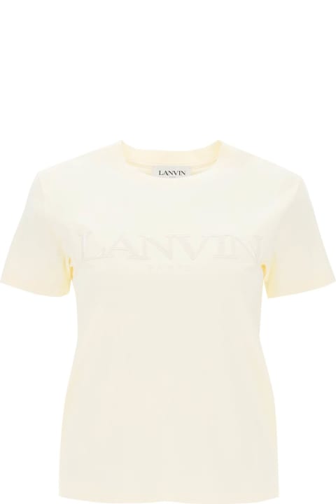 ウィメンズ Lanvinのトップス Lanvin Embroidered Lanvin Regular T-shirt