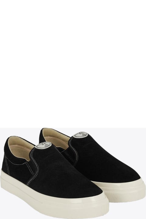 Lister M Suede Black suede slip-on sneaker - Lister m suede