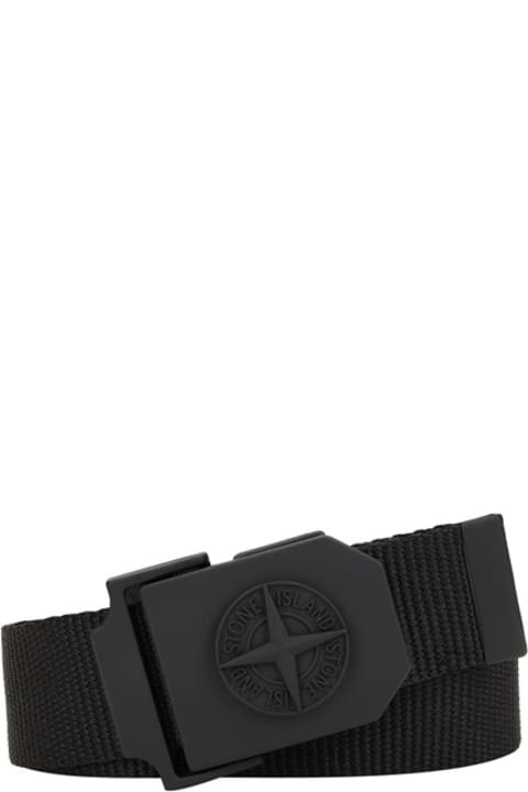 Belts for Men Stone Island Compass-badge Sliding Fastened Belt