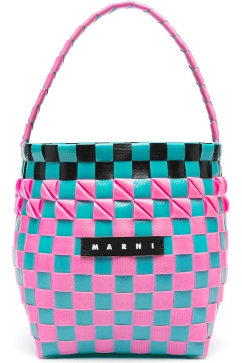 Marni for Kids Marni Mini Woven Bucket Bag