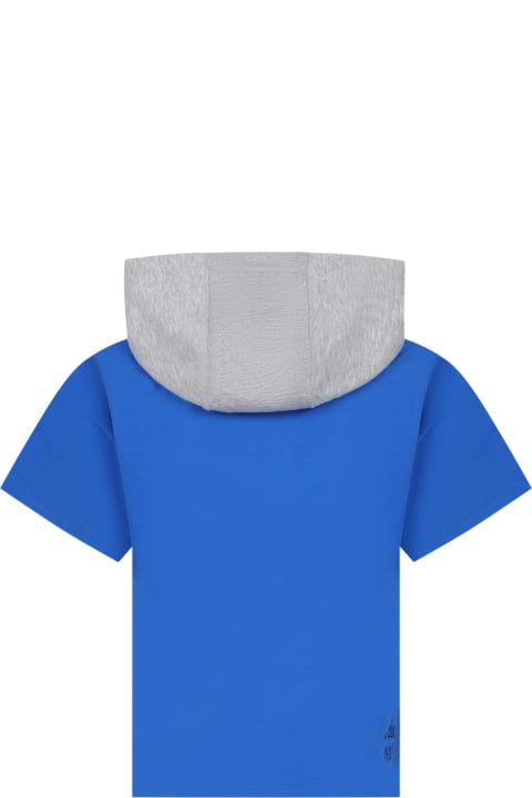 ボーイズ Kenzo KidsのTシャツ＆ポロシャツ Kenzo Kids Light Blue T-shirt For Boys With Iconic Tiger And Logo