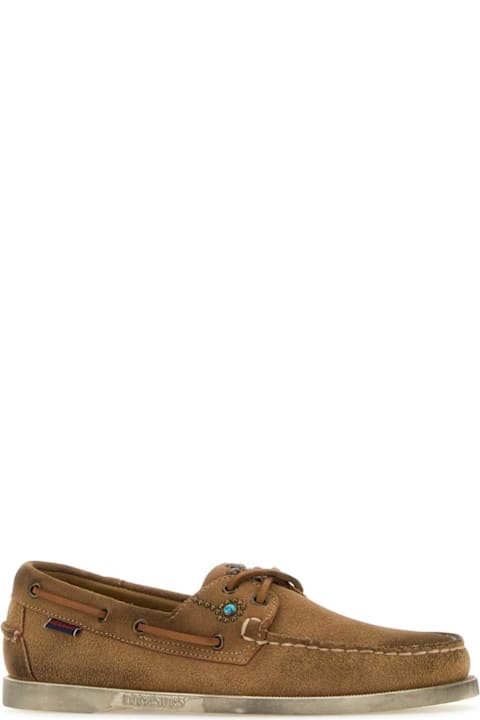 Sebago Shoes for Men Sebago Camel Suede Portland Flesh Out Loafers