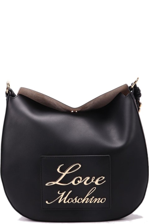Fashion for Women Love Moschino Logo-lettering Magnetic Fastened Shoulder Bag