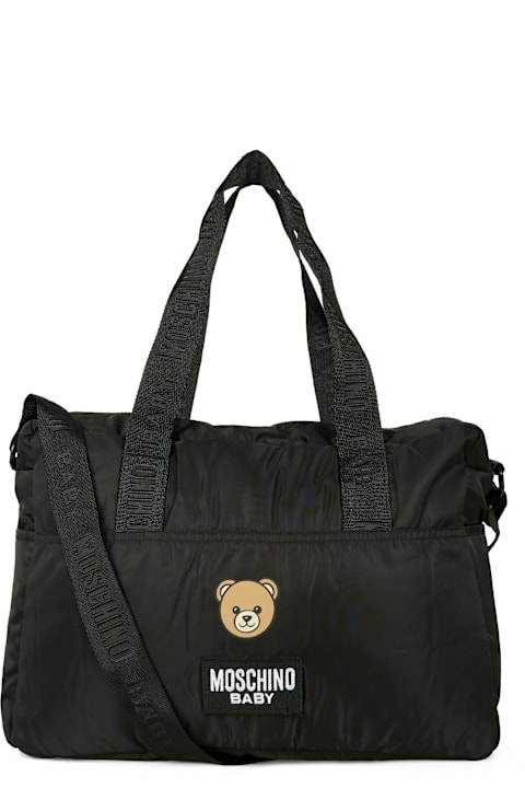 Homeware Moschino Black Changing Bag For Babykids With Teddy Bear
