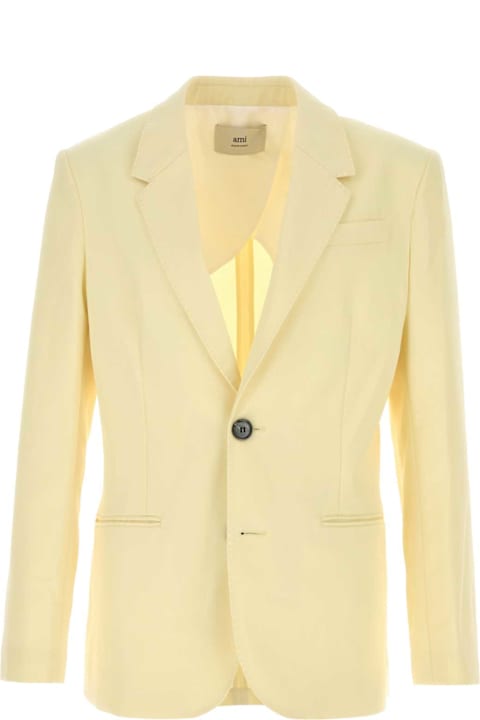 Homeware Ami Alexandre Mattiussi Pastel Yellow Wool Blazer