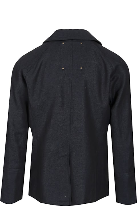 Sealup Coats & Jackets for Men Sealup Peleo - Double Breasted Short Peacoat With Raglan Sleeve Regular Fit