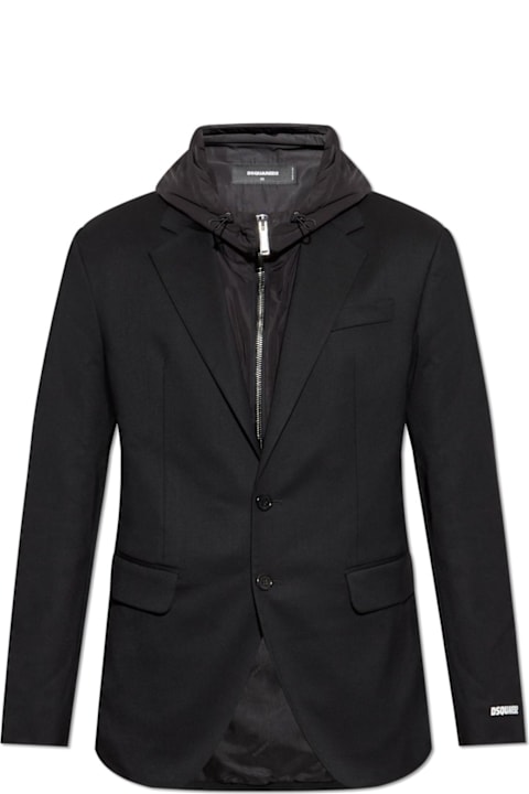 Dsquared2 Coats & Jackets for Men Dsquared2 Dsquared2 Blazer With Sewn-in Jacket Dsquared2