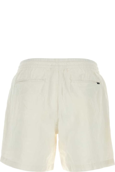 メンズ Polo Ralph Laurenのボトムス Polo Ralph Lauren White Linen Shorts