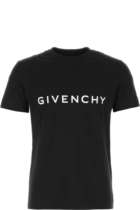 Givenchy Clothing for Men Givenchy Black Cotton T-shirt