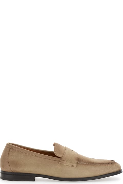 Doucal's Loafers & Boat Shoes for Men Doucal's 'nottingham' Beige Slip-on Loafers In Leather Man