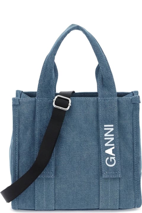 Ganni Women Ganni Light Blue Denim Bag
