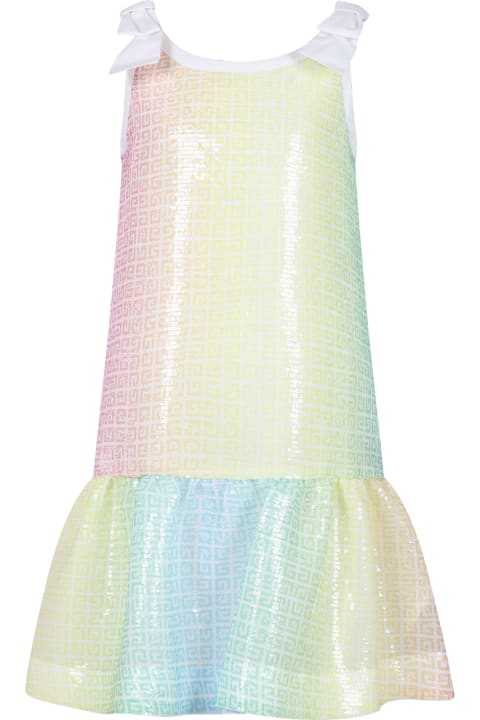 Givenchy Sale for Kids Givenchy Elegant Multicolor Dress For Girl With Logo