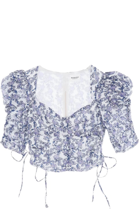 Topwear Sale for Women Marant Étoile 'galaor' Cropped Top With Floral Motif