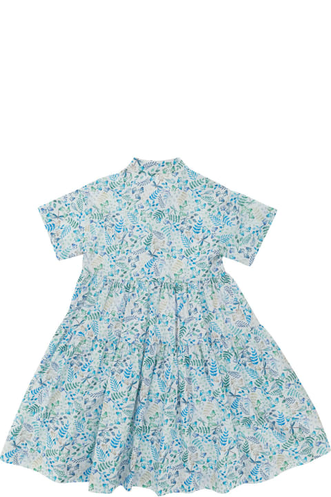 Dresses for Girls Il Gufo Multicolor Dress With Pleated Skirt And Print In Cotton Girl