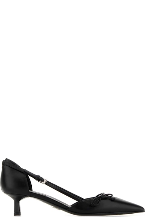 Prada Black Leather Pumps