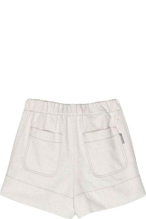 Fashion for Kids Brunello Cucinelli White Shorts Girl